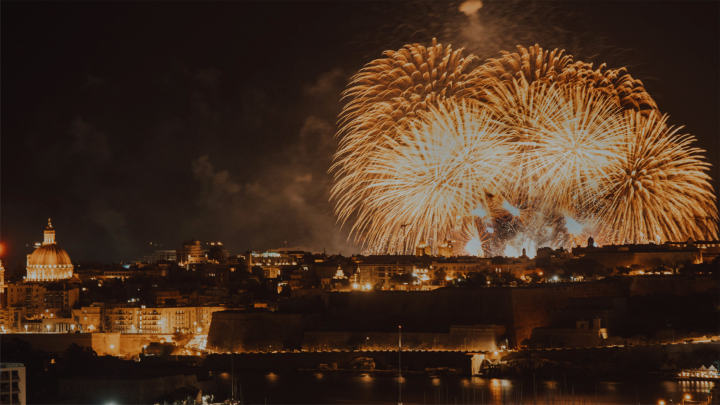 April events in Malta including fireworks festival, Holy Week traditions and spring celebrations